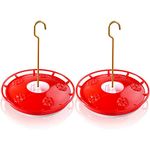 OYYQ 2 Pack Hummingbird Feeder for Outdoor Hanging, Leak-Proof,Easy to Clean and Refill,Saucer Humming Feeder for Hummer Birds, Including Hanging Hook