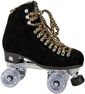 Moxi Panther Roller Skate - Fun and Fashionable Womens Roller Skates | Black Suede | Size 8