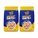 Yogabar Instant Oats 2 Kg | Premium Oats, Ready to Cook, Gluten Free Oats with High Fibre, 100% Whole Grain, Non-GMO, 2Kg