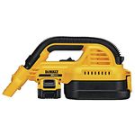 DEWALT 20V MAX Cordless Vacuum Kit, Wet/Dry, Portable, 1/2-Gallon (DCV517M1) , Yellow