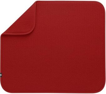 S&T Microfiber Dish Drying Mat Standard Red