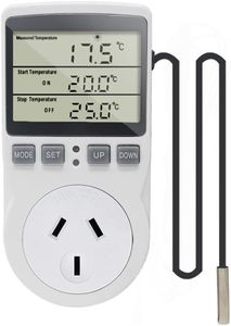 NEXA LCD Electric Thermostat for Heating and Cooling AU Plug Programmable Temperature Controller