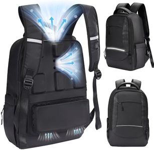 Hiking Backpack with Cooling Fan - Heat Relief Backpack for Travel Camping Outdoor 25L Lightweight Daypack for Men Women, Black, Large, Cooling Backpack