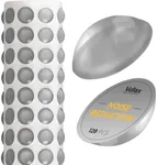 Vellax Cabinet Door Bumpers 128 Pcs - Grey Self Adhesive Pads, Cabinet Stoppers, Rubber Bumpers for Drawers, Cupboards, Cutting Boards, Glass Tops, Picture Frames, Kitchen Furniture (Hemispherical)