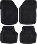 FH Group Automotive Floor Mats - Deep Dish Floor Mats, TPO Plastic Climaproof Floor Mats for Cars, Universal Fit, Trimmable Car Floor Mats, Full Set, Floor Mats for Sedan, SUV, Truck Floor Mats Black