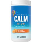 Natural Vitality Calm, Magnesium Citrate Kids Supplement, Stress Relief Gummies, Supports a Healthy Response to Stress, Gluten Free, Vegan, Sweet Citrus, 120 Gummies