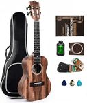 Caramel - 26" Tenor Striped Grain Acacia KOA Ukulele CT207 Gigbag Beginner Kit