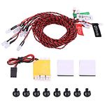 RC Flashing Light, 8 LED Lighting System Kit Simulation Flashing Lights for RC Airplane Helicopter