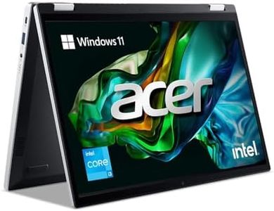 Acer Aspire 3 Spin 14, Intel Core i3-N305, 8GB RAM, 512GB SSD, WUXGA 14", Touchscreen 2-in-1, Windows 11 Home, MS Office, Obsidian Black, 1.54KG, A3SP14-31PT, AES Pen Solution Laptop