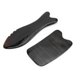 Ox Horn Scraping Board, Gua Sha Relaxation Acupoint Massage Tool, Face Neck Massager for and Stress Reduce, (3#)