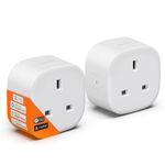 Onvis Matter Smart Plug, Thread Smart Socket Works with Apple HomeKit, Alexa, Google Home, SmartThings, Control & Automate Appliances, Schedule & Timer, Fast Responsive, 13A/250V (2 Pack)