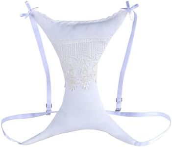 XORIA Breast Pillow – Soft 100% Cotton, Breast Pillow for Side Sleepers, Anti-Wrinkle Chest Support, Adjustable Strap, Breathable Fabric, Gift-Ready Red Box (White)