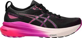 Asics Women's Gel-Kayano 31 Sneaker, Black Bold Magenta, 6 UK