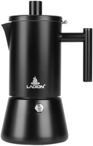 LAOION Stovetop Espresso Maker, 12Cup 17.5 oz Moka Pot, Stainless Steel Cuban and Italian Coffee Maker for Cafetera Cubana, Greca De Cafe Induction Stovetop Compatible, Coffee Gift for Home Travel