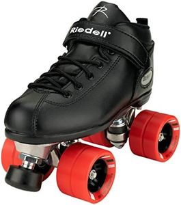 Riedell Dart Roller Skate - Quad Roller Speed Skates | Black | Size 4