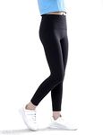 Morning8Kids Girls‘ Leggings Yoga Pants Dance Leggings Compression Pants 7/8 Length Ankle Length High-Rise SkinnieSoft Sweat-Wicking Four-Way Stretch (Black, C10)