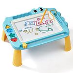 SGILE Toys for Kids, Magnetic Drawing Board for Early Learning, Color Erasable Doodle Writing Pad Birthday Gift for Baby Girls Boys, Painting Sketch Pad with Four Stamps for 3 4 5 Year Old Toddlers, Blue