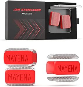 Mayena Sports Jawline Exerciser for Men & Women | Upgraded Tough Bite Design (Intermediate 40lbs) Silicone Jaw Exerciser Tablets | Powerful Jaw Trainer & Jawline Sculptor | Slims & Tones the Face