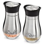 Juvale Salt and Pepper Shakers, Stainless Steel, 4 Inch