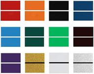 XLNT TECH Engraving Blank Materials Double Color Sheet (7" x 11“ x .040”, 12 Pieces & 12 Colors) 2-ply Plastic Sheet for Interior Signs, Badges.