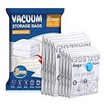 Vacuum Storage Bags 8 pack(4Jumbo, 4Large), Premium Space Saver bags for Clothes Duvets Blankets Pillows Comforters, travel storage. (8pack)