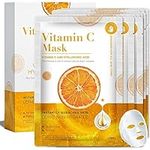 TBeautfave Sheet Mask,10Pcs Vitamin C Face Masks, Face Masks Skincare With Hyaluronic Acid, Hydrating Face Mask, Face Masks Beauty, Anti-aging Face Mask Set,Skin Repair Mask, 25ml (Vitamin C)