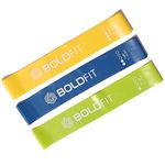 Boldfit Resistance Bands Mini Loop Set (Pack of 3) Hip Band Toning Exercise Band for Gym Booty Belt Latex Band Thera Band Theraband for Fitness, Multicolor