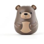 Kikkerland ABS Vinyl Phthalate Bear Toothbrush Holder, Brown