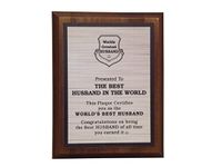 aahs!! Engraving Worlds Greatest Plaques (Best Husband in The World, Silver)