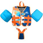 Gogokids Kids Swim Vest Float Armbands, Toddler Jacket-style Swimming Buoyancy Flotation with Adjustable Straps Children Float Jacket for Boys Girls (2-3 Years/15-19 KG)