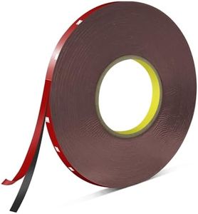BEZANU Double Sided Tape, 3M Heavy Duty Waterproof Mounting Tape VHB Foam Tape for LED Lights, Car, Home, Office Decor (1cm x 33m/0.4in x 108ft)