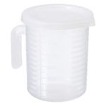 PATIKIL Graduated Beaker, 250ml PP Plastic Liquid Measuring Cup Double Sided Graduations with Handle Lid and Spout for Lab Kitchen Home