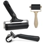 3Pcs Brayer Roller for Crafts Print Roller FOCCTS Art Screen Roller Rubber Roller Brayer Rollers Ink Roller Glue Roller Printmaking Brayer with Paint Brush Ink Applicator Art Craft Oil Painting Tool