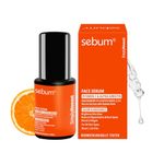 SEBUM 15% Vitamin C Brightening Face Serum | Dermatologically Tested For All Skin Types | with 3% Niacinamide, Alpha Arbutin, Hyaluronic Acid, Kakadu Plum & Witch Hazel | Boosts Glow & Collagen, Fades Dark Spots & Pigmentation | Hydrating & Non Irritating Formula | 30 ml