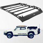 TKMAUTO Heavy Duty Top Roof Rack Compatible with 2005-2023 Tacoma Double Cab Top Luggage Holder Upper Storage