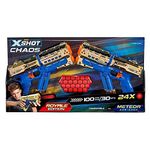 X-Shot Golden Chaos Meteor 2-Pack Dart Blaster Set | Dual Foam Dart Guns with Darts Included | Compact High-Speed Blasters for Target Play & Action Games | Outdoor Toy for Kids 12 Years+