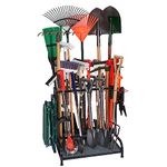 Garden Tool Organizer for Garage, Garden Tool Rack, Yard Tool Storage, Tool Organizers and Storage, Garden Tool Stand up to 55 Long-Handled Tools, for Garage, Shed, Outdoor