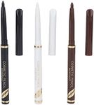 Beard Filler Pen, Beard Filler, 3 Pieces Beard Contour Pencils, Enhance Facial Hair and Beard Color (White Black Brown)