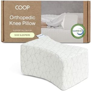 Coop Home Goods Leg Support & Knee Pillow for Side Sleeper, Adjustable Soft Orthopedic Pillow, Leg Pillow for Sleeping, Pregnancy Pillow with Washable Cover, Sciatica, Back, Hip and Joint Support