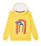 Amazon Brand - Jam & Honey Polyester Boys Cotton Hooded Neck Lightweight Regular Sweatshirt(Jhaw19Bswt933_Yellow_5-6 Years_Yellow_5 Years-6 Years)