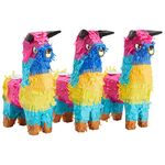 Blue Panda Pack of 3 Miniature Bull Piñatas - Mini-Sized Rainbow Mexican Pinatas Birthday Party Cinco De Mayo Fiestas Celebrations - 13 x 23 x 5 centimetres