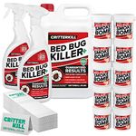 CritterKill Professional Bed Bug Killer Set - For Repeat Treatment of Infestation - Bedbug Sprays + Smoke Bombs + Insect Traps (XL)