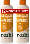 Roobi Keurig Compatible Descaling Solution & Cleaner. Specially Formulated for Keurig Descaling & Cleaning. 2 Uses per Bottle, 2 Pack. Carbon Neutral Keurig Descaling Kit.