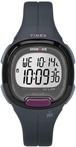 Timex Women's Ironman Transit 33mm Watch, Gray/Purple, stopwatch