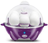 Elite Gourmet Easy Electric 7 Egg Capacity Cooker, Poacher, Omelet Maker, Scrambled, Soft, Medium, Hard Boiled with Auto Shut-Off and Buzzer, BPA Free, Purple