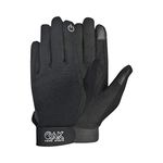 AK Ever Last Micro Suede all season Horse Riding Glove (Black, M)