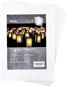 WINTEX Papier Calque Transparent A3 - Lot de 50 - Feuilles de Calque pour l'Impression Jet d'Encre - Papiers Transparents Design et Architecture