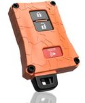 Tacoma Accessories 2016-2022 3rd Gen Tacoma - Key Fob Case Upgrade Mod - Compatible with Toyota Tacoma 4Runner Tundra (Blaze Orange, Black Screws)