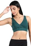 &Circus Maternity Bra | Feeding Bra | Nursing Bra for Women | Non Padded Bra for Women | PureSoft Beechwood Tencel Micromodal | Racing Green, 2XL