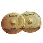 Arborea Mute Cymbal Low Volume Cymbal Golden Splash Mute Cymbal Crash Mute Cymbal For Practice (14"Hi-Hats)